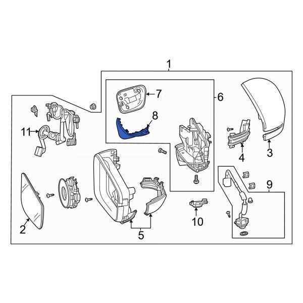 Door Mirror Trim Ring