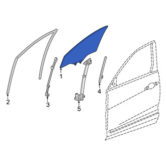 Acura OE - Front Right Door Glass