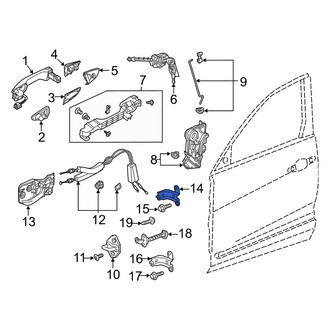 Acura OE - Front Left Upper Door Hinge