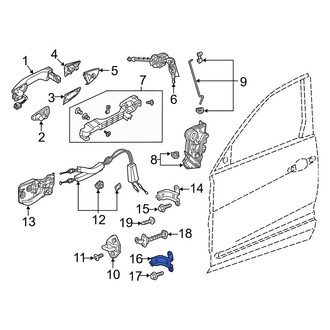 Acura OE - Front Left Lower Door Hinge