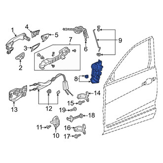 Acura OE - Front Right Door Latch Assembly