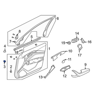 Acura OE - Door Interior Trim Panel Grommet