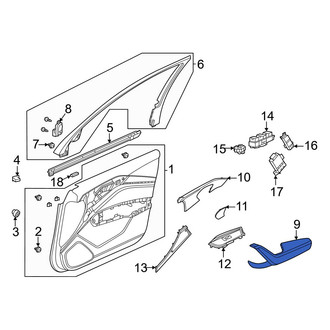 Acura OE - Front Right Door Armrest