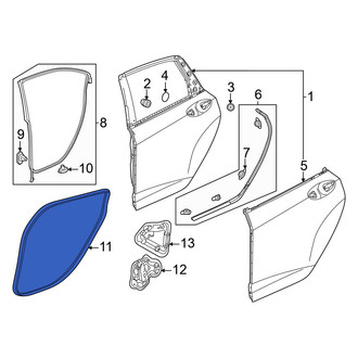 Acura OE - Rear Right Inner Door Seal