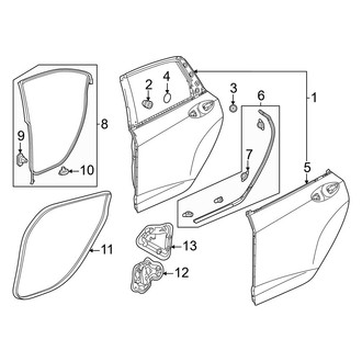 Acura OE - Rear Door - Door & Components