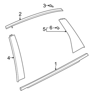 Acura OE - Rear Door - Exterior Trim
