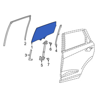 Acura OE - Front Left Door Glass