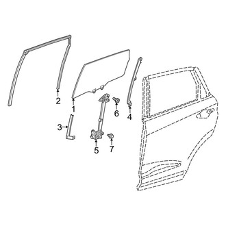 Acura OE - Rear Door - Glass & Hardware