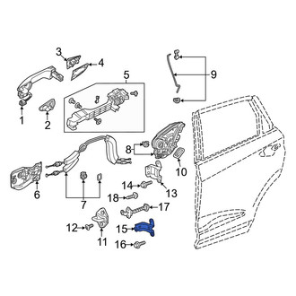 Acura OE - Rear Right Lower Door Hinge