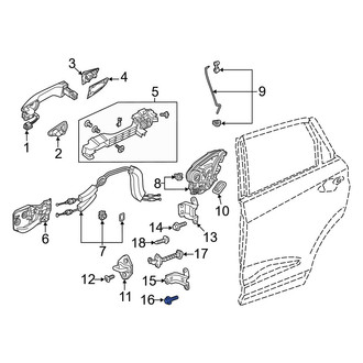 Acura OE - Upper Door Hinge Bolt