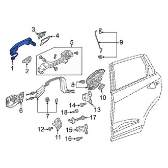 Acura OE - Front Left Outer Exterior Door Handle