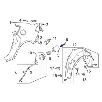 Acura OE - Fuel Filler Door Rivet