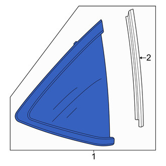 Acura OE - Rear Left Quarter Glass