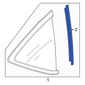 Acura OE - Right Quarter Glass Seal