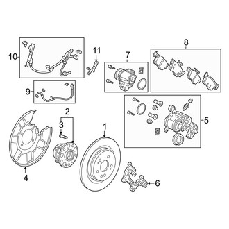 Acura OE - Rear Suspension - Brake Components