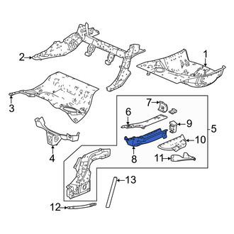 Acura OE - Rear Left Frame Side Member
