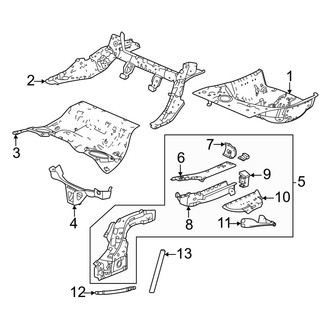 Acura OE - Rear Body & Floor - Floor & Rails