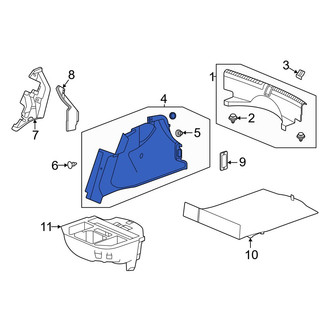 Acura OE - Rear Left Trunk Trim Panel