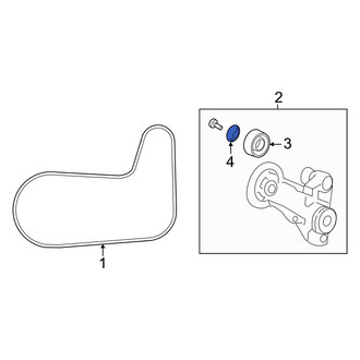 Acura OE - Belt Tensioner Pulley Bolt Cover