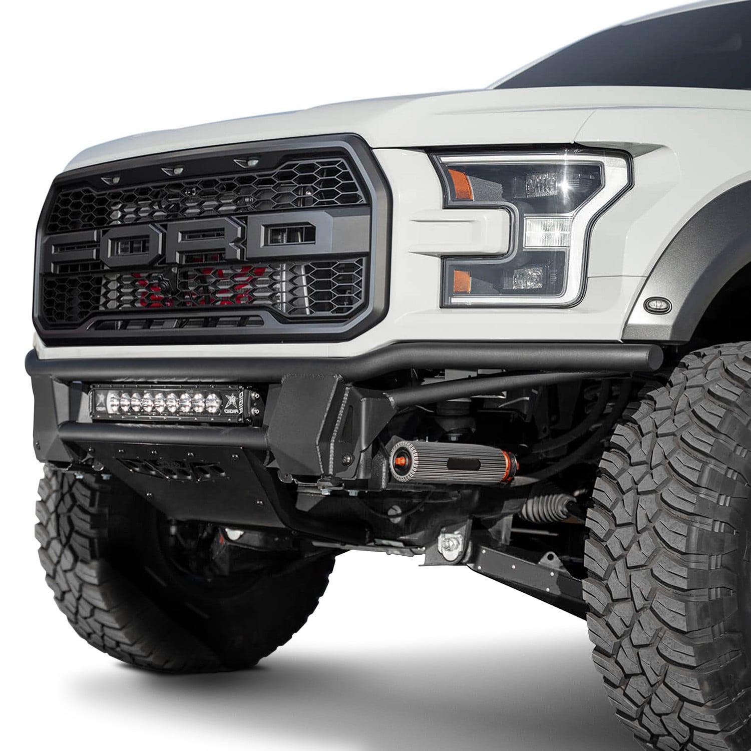 Addictive Desert Designs® - Ford F-150 Raptor 2017 PRO Bolt-On Full Width  Hammer Black Front Pre-Runner Bumper