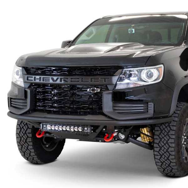 Addictive Desert Designs® - PRO Bolt-On Full Width Front Pre-Runner Hammer Black Bumper