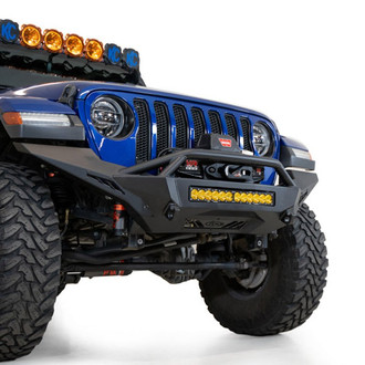 Addictive Desert Designs® - Stealth Fighter Full Width Hammer Black Front Winch HD Bumper with Pre-Runner Guard