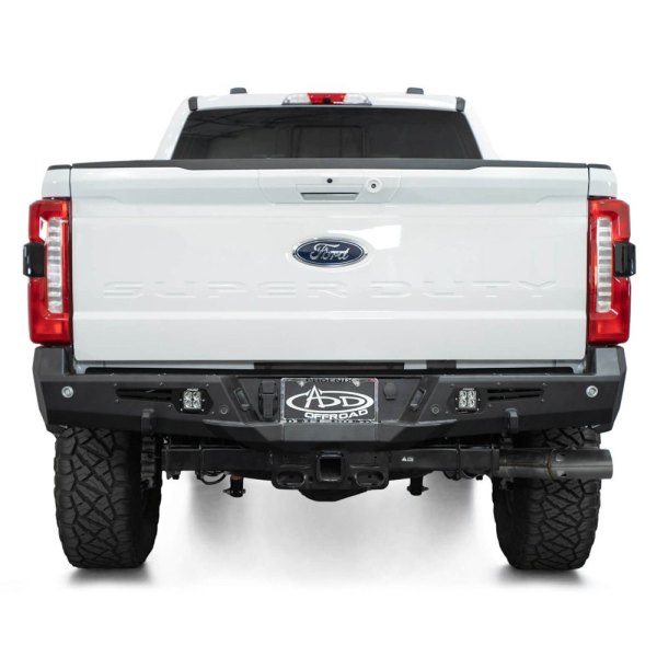 Addictive Desert Designs® - Bomber Full Width Rear HD Black Powder Coated Bumper