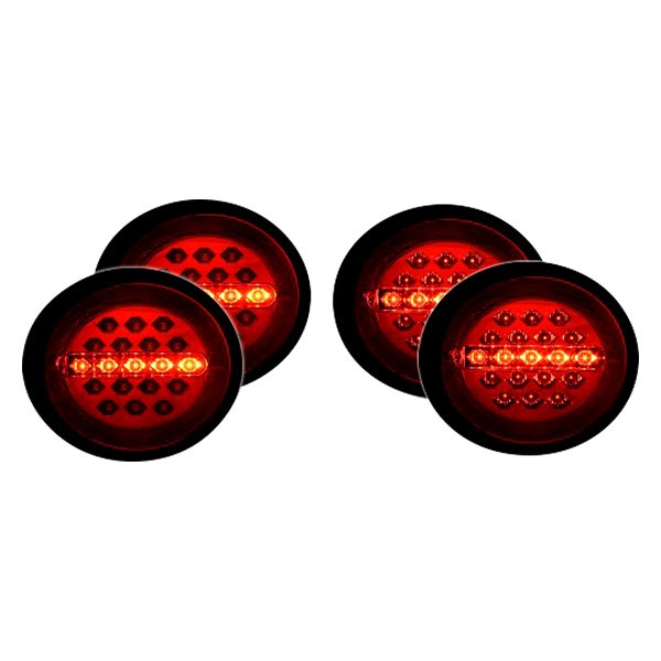 Adjure® - Chrome/Red LED Tail Lights, Chevy Corvette