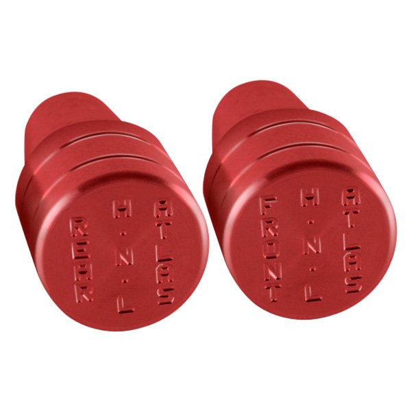 Advance Adapters® - Atlas Red Transfer Case 2-Speed Knob Set with Reverse Shift Pattern