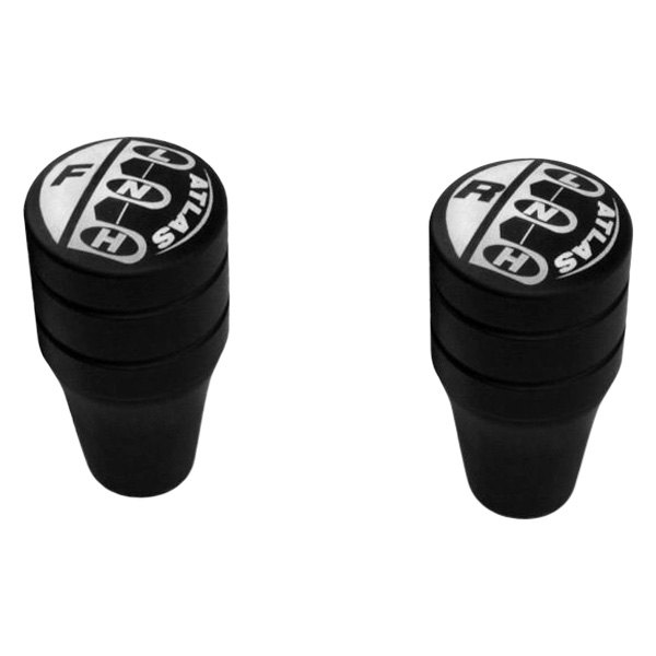 Advance Adapters® - Atlas Sport Black Transfer Case 2-Speed Knob Set with Standard Shift Pattern