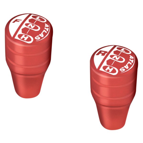 Advance Adapters® - Atlas Sport Red Transfer Case 2-Speed Knob Set with Standard Shift Pattern