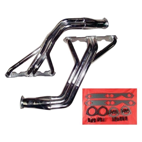 Advance Adapters® 717038NP Fenderwell Steel Chrome Exhaust Headers