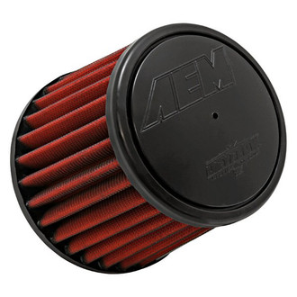 AEM Intakes® - DryFlow® Round Tapered Red Air Filter (3" F x 6" B x 5.125" T x 5" H)