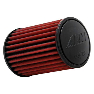 AEM Intakes® - DryFlow® Round Tapered Red Air Filter (3" F x 6" B x 5.125" T x 8.125" H)
