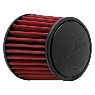 AEM Intakes® - DryFlow® Round Tapered Red Air Filter (3.25" F x 6" B x 5.125" T x 5.25" H)