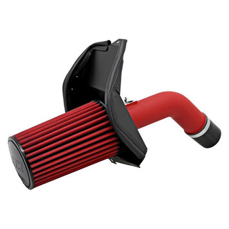 AEM Intakes® - Aluminum Wrinkle Red Cold Air Intake System with Red Filter
