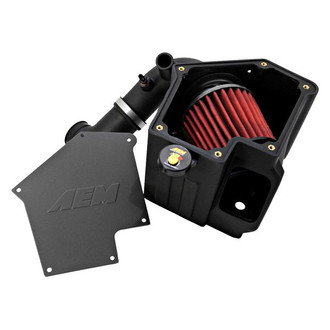 AEM Intakes® - High-Density Polyethylene Black Cold Air Intake System with Red Filter