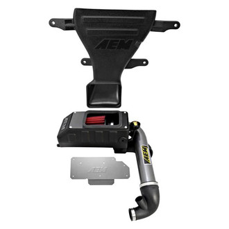 AEM Intakes® 21-699C - Aluminum Gunmetal Gray Cold Air Intake System with Red Filter