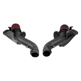 AEM Intakes® - Twin High-Density Polyethylene Black Cold Air Intake System with Red Filter