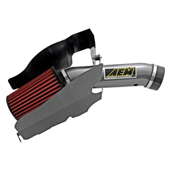 AEM Intakes DC Brute Force Aluminum Gunmetal Gray Cold Air Intake System With Red Filter