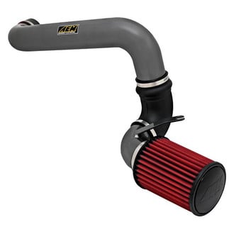 AEM Intakes® - Brute Force® Aluminum Gunmetal Gray Cold Air Intake System with Red Filter