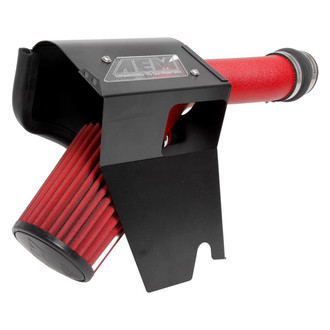 AEM Intakes® - Aluminum Wrinkle Red Cold Air Intake System with Red Filter