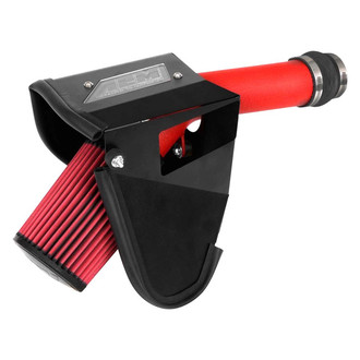 AEM Intakes® - Aluminum Wrinkle Red Cold Air Intake System with Red Filter