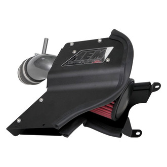 AEM Intakes® - Aluminum Gunmetal Gray Cold Air Intake System with Red Filter