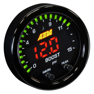 AEM Performance Electronics® - X-Series 2-1/16" Boost/Fuel Pressure Gauge, Black