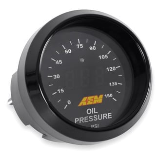 AEM Performance Electronics® - 2-1/16" Digital Oil Pressure Gauge