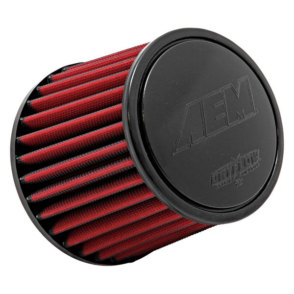 AEM Intakes® 21204DK DryFlow® Round Tapered Red Air Filter (3.5" F x