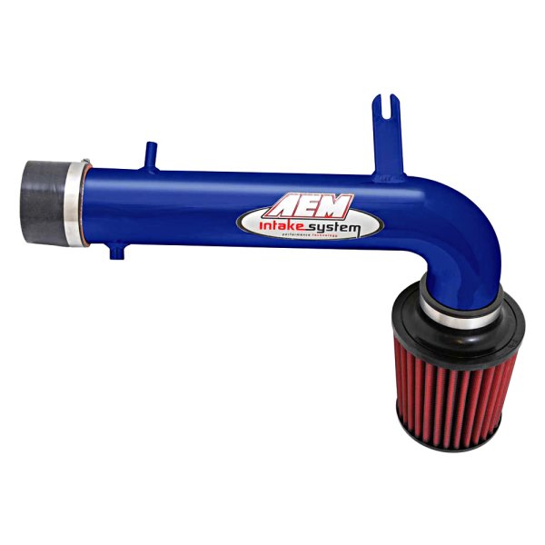 AEM® 22416B Aluminum Blue Short Ram Air Intake System with Red Filter