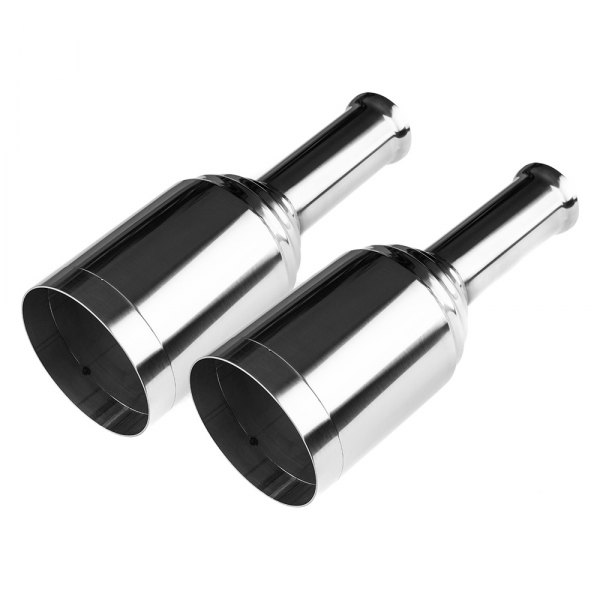 AERO Exhaust® - 304 SS Round Straight Cut Polished Exhaust Tips