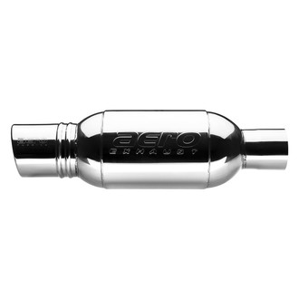 AERO Exhaust® - Turbine Series Round Performance Exhaust Muffler with 4" Rolled Tip